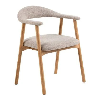 Chaise de salle à manger nordique - Chêne - Greige