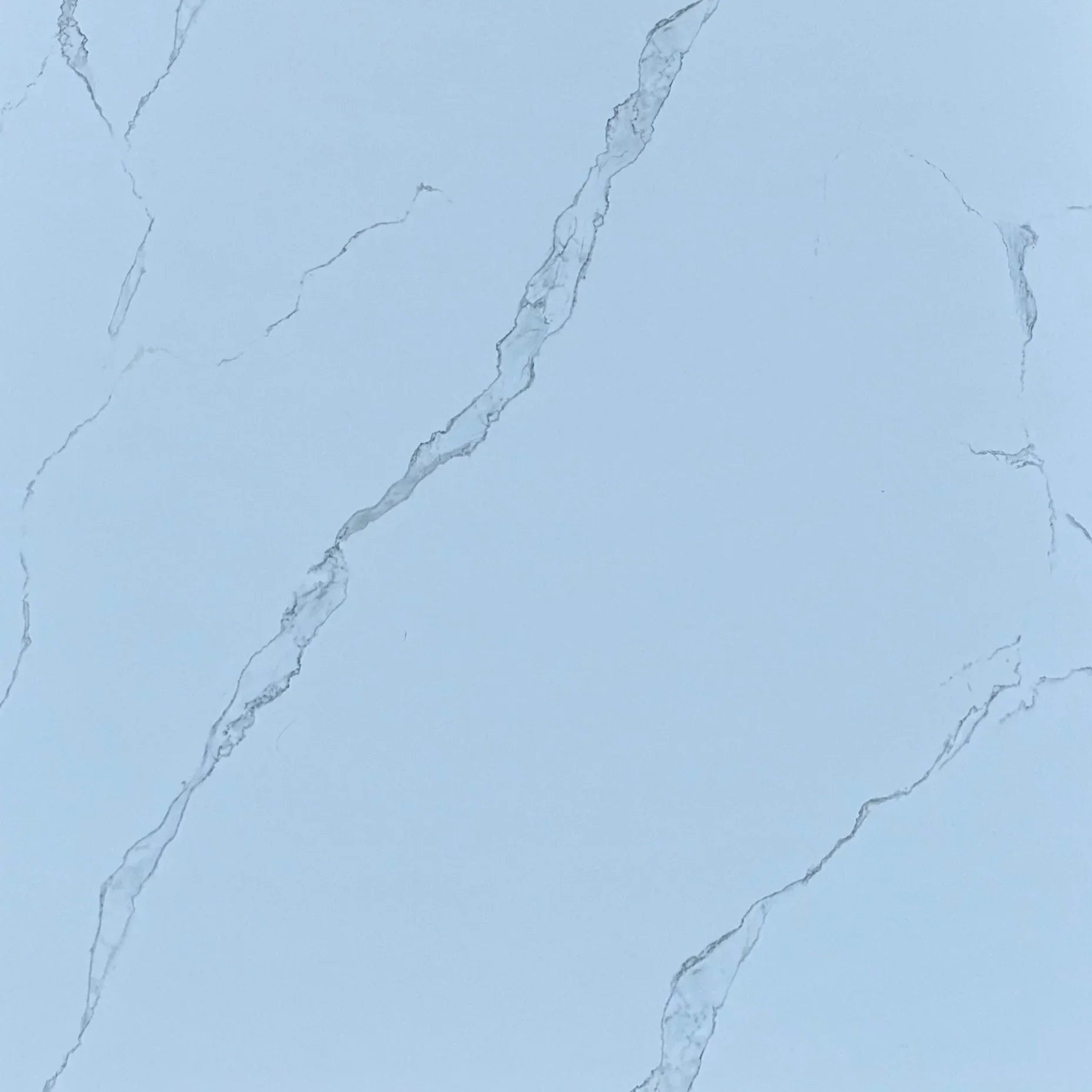 Panneaux muraux en marbre PVC - Blanc brillant Carrara - 260x122cm