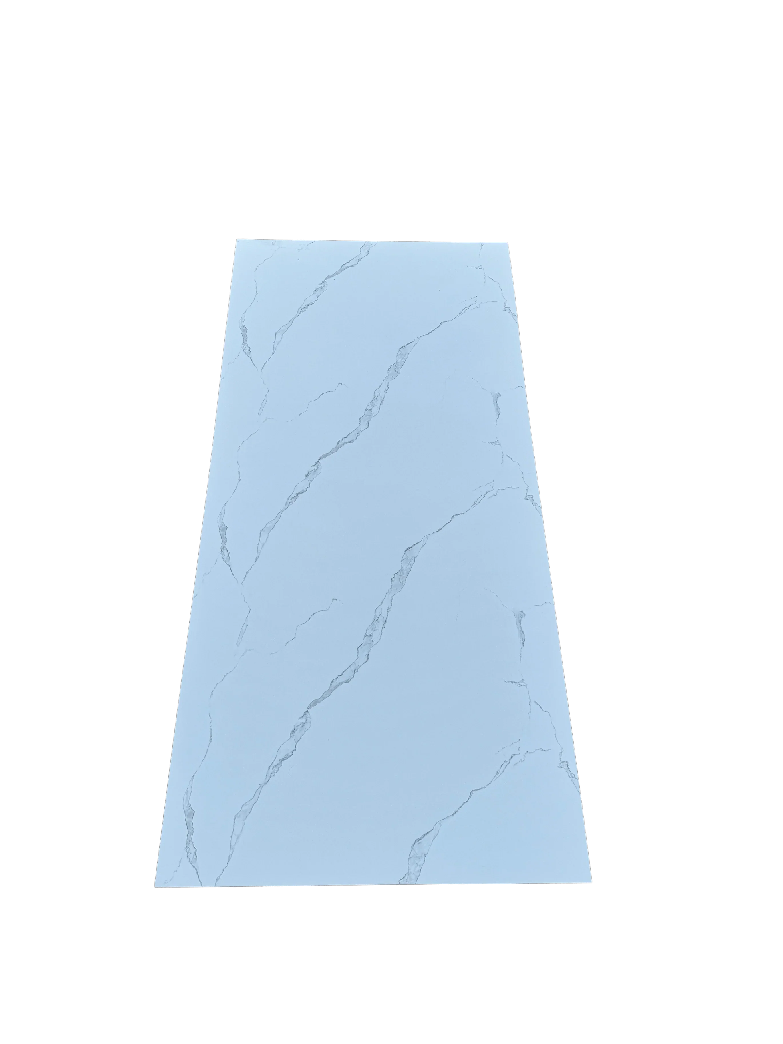 Panneaux muraux en marbre PVC - Blanc brillant Carrara - 260x122cm